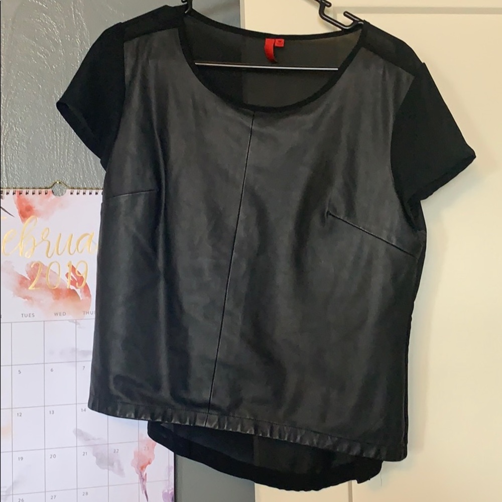Faux leather Blouse